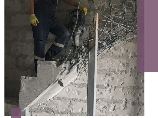 Демонтаж металлических и бетонных лестниц в Назарове