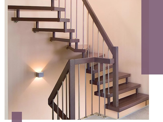 Изготовление лестниц на больцах в Назарове под ключ