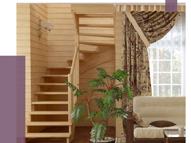 Лестницы для дачи в Назарове от 76314 руб.  | ПРОЛЁТ-Нрв