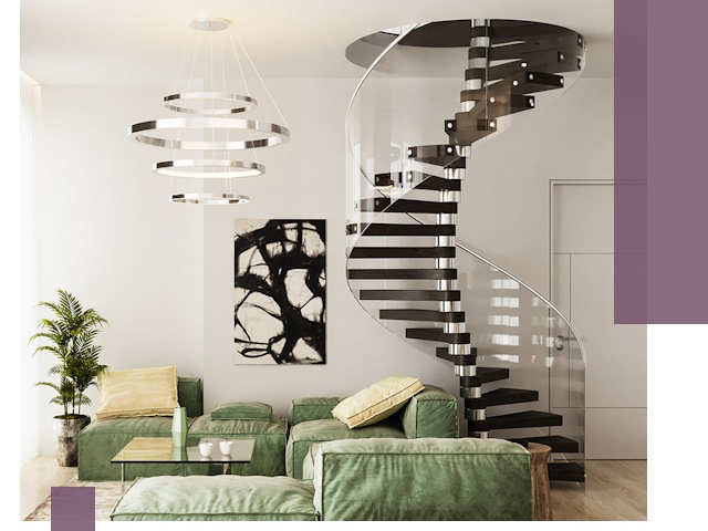 Лестницы для двухуровневой квартиры в Назарове — изготовление и монтаж