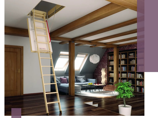 Чердачные лестницы под ключ в Назарове: изготовление и монтаж