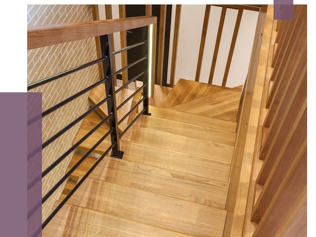 Лестницы из ясеня в Назарове под ключ от 10072 руб. 