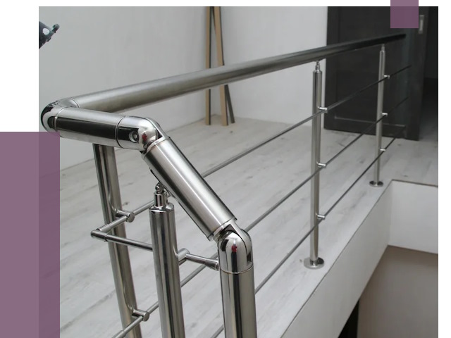 Перила из нержавеющей стали в Назарове от 9045 руб. под ключ | ПРОЛЁТ-Нрв