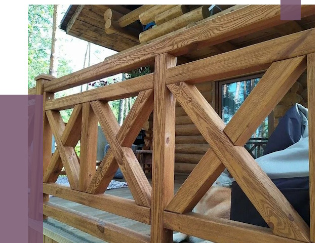 Деревянные перила под ключ в Назарове от 7709 руб. 