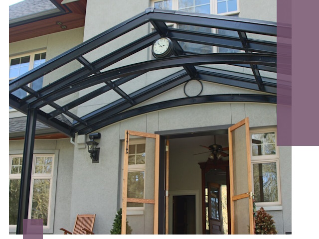 Изготовление и монтаж навесов и козырьков в Назарове