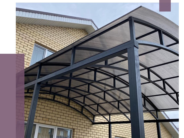 Монтаж козырьков в Назарове от 11563 руб. | ПРОЛЁТ-Нрв