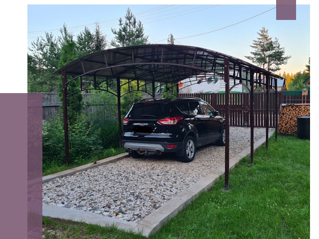 Навесы для автомобиля в Назарове от 13207 руб.  | ПРОЛЁТ-Нрв