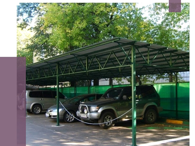 Навесы для парковки в Назарове от 80682 руб. заказать | ПРОЛЁТ-Нрв