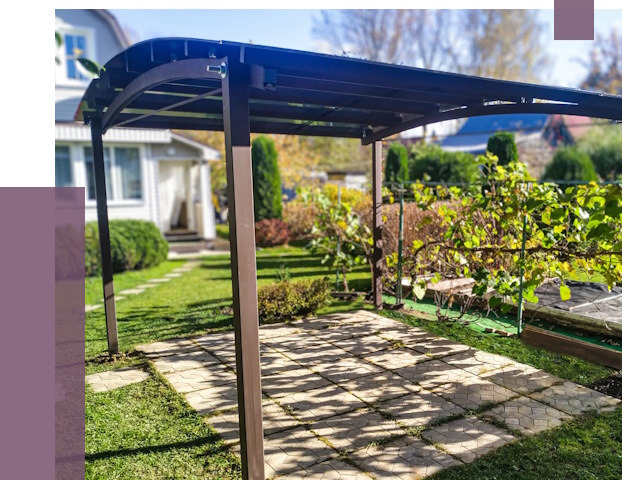 Навесы для дачи в Назарове от 12796 руб. под ключ — ПРОЛЁТ-Нрв