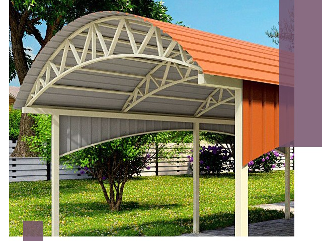 Навесы из профнастила под ключ в Назарове — установка и монтаж