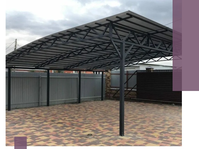 Металлические навесы под ключ в Назарове — изготовление и монтаж