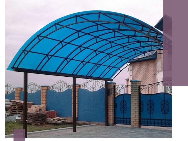 Арочные навесы под ключ в Назарове — изготовление и монтаж