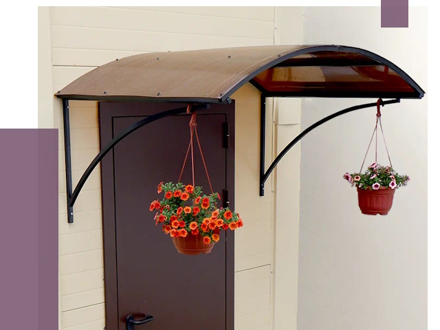 Козырьки над входом в Назарове от 14903 руб.  | ПРОЛЁТ-Нрв