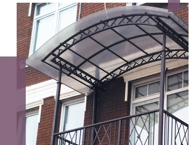 Козырьки над балконом в Назарове от 8685 руб.  | ПРОЛЁТ-Нрв