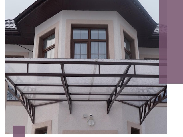 Козырьки из поликарбоната под ключ в Назарове