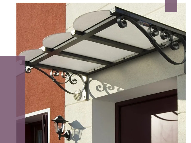 Односкатные козырьки в Назарове от 8428 руб.  | ПРОЛЁТ-Нрв