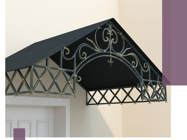 Двускатные металлические козырьки под ключ в Назарове