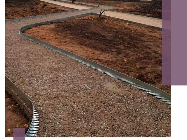 Металлические бордюры под ключ в Назарове — изготовление и монтаж