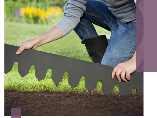 Металлические бордюры для газона в Назарове — изготовление и монтаж