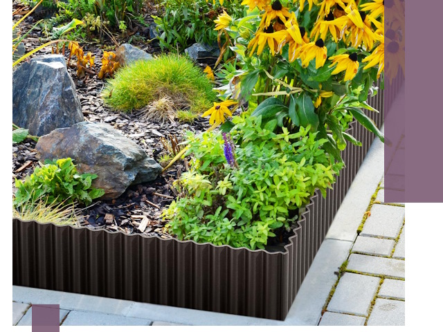 Металлические бордюры для клумб в Назарове — производство и монтаж