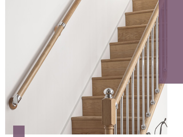 Пристенные поручни из стали и нержавейки под монтаж в Назарове